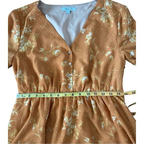 Women's Madewell Ruffle-Sleeve Button-Front Dress in Tonal Botanical - Picture 5 of 8